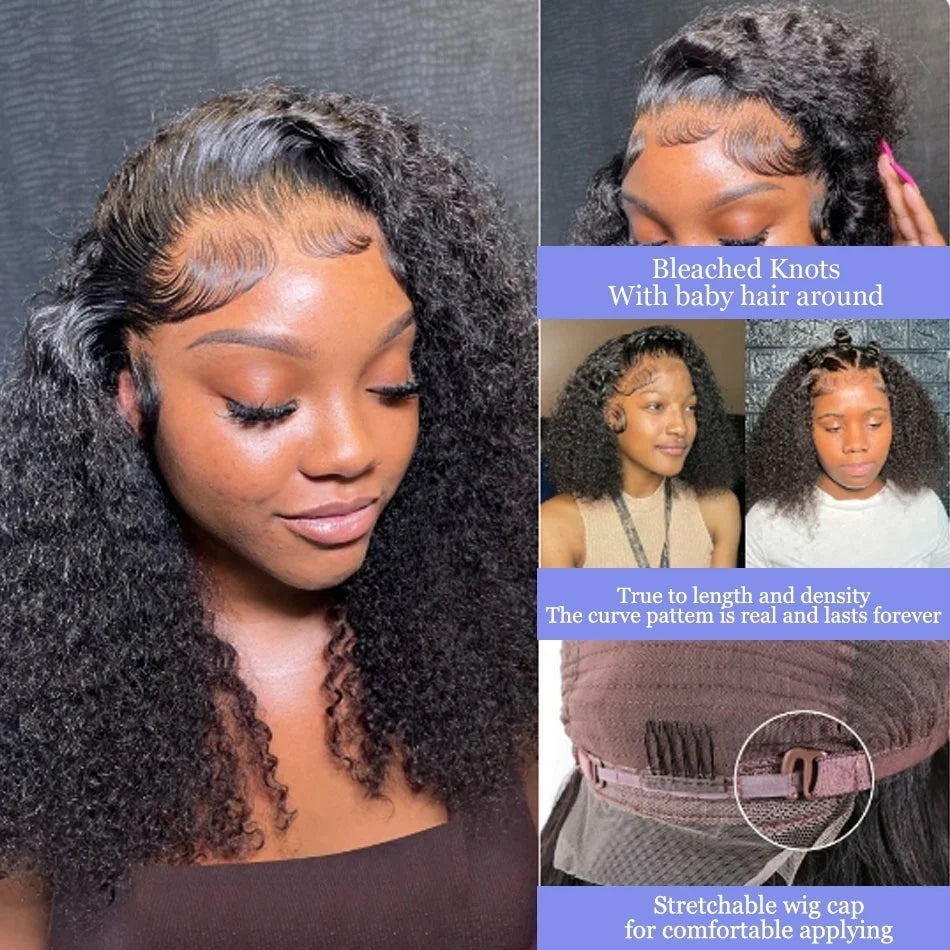 Deep Wave Bob Lace Front Human Hair