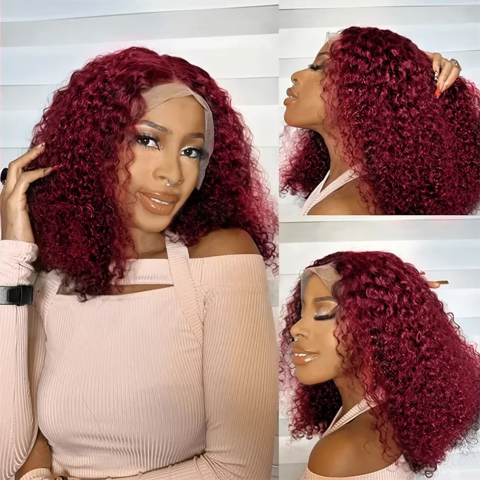 13x4 Bob Wigs 99J Burgundy