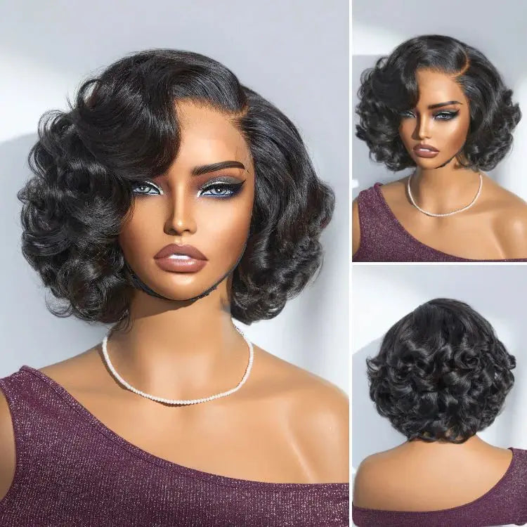 Egg Curly Bob Human Hair Wig