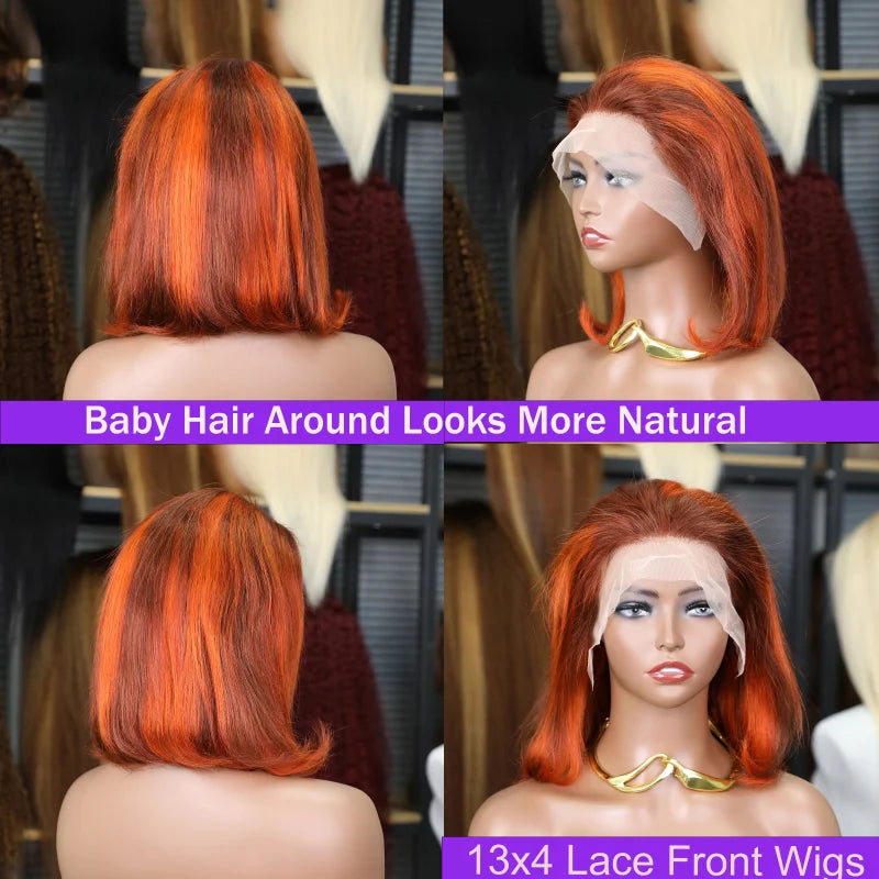 Ginger Straight Lace Front Bob Wig