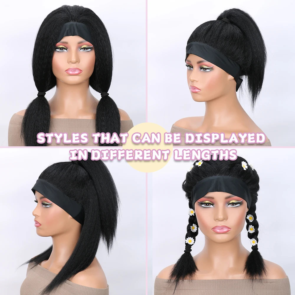 Long Kinky Straight Hair Wigs