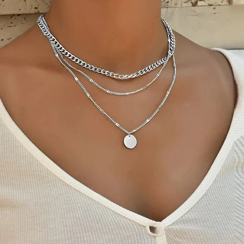 Vintage Necklace on Neck