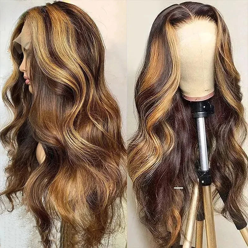 Ombre Ash Blonde With Dark Roots Natural Wave Hair
