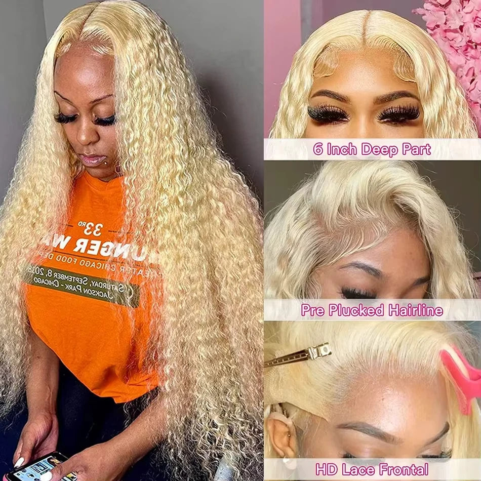 13x6 HD Lace Frontal 613 Blonde Deep