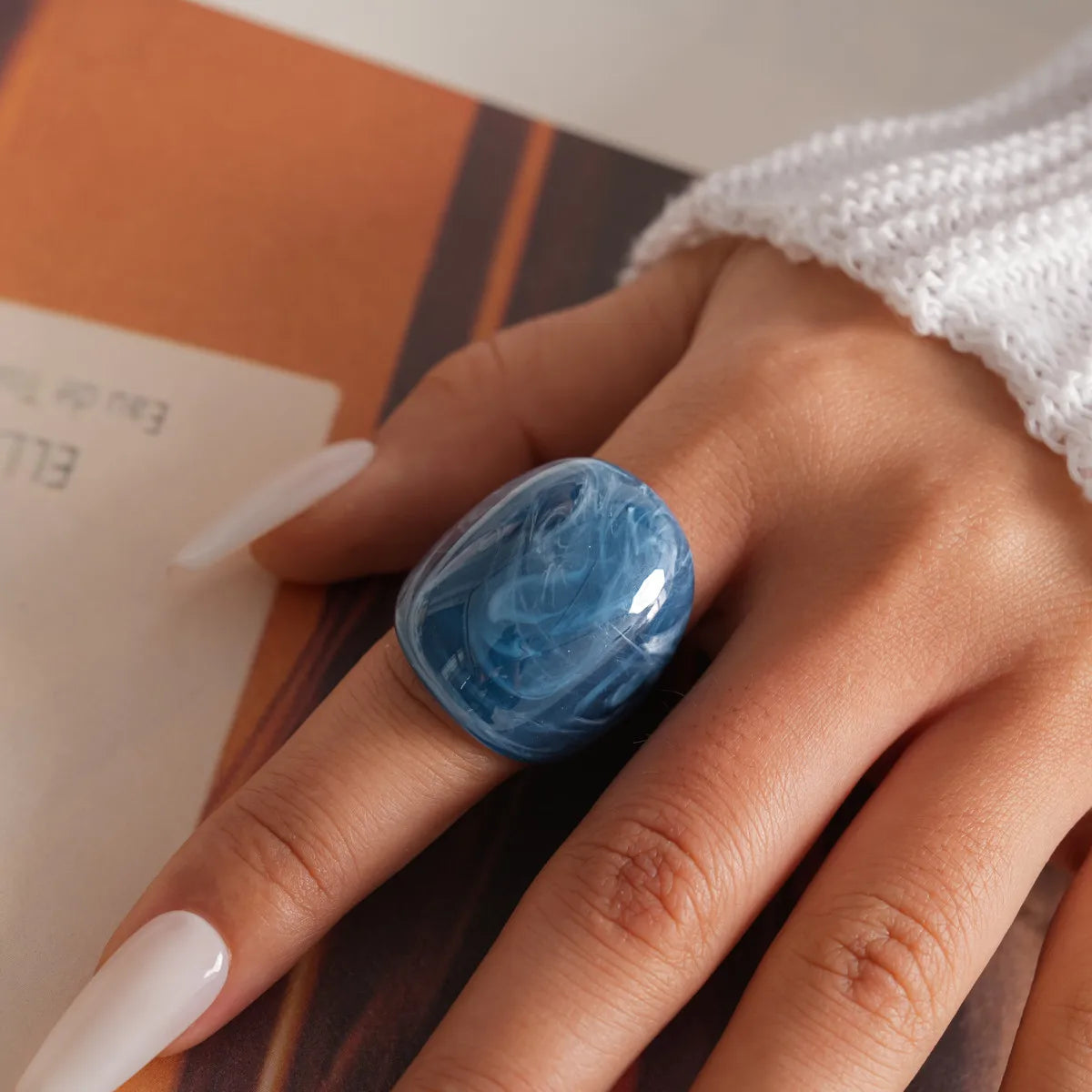 Women Punk Resin Ring
