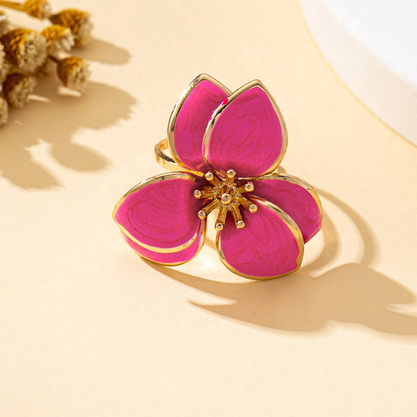 Open Ring with Flowers