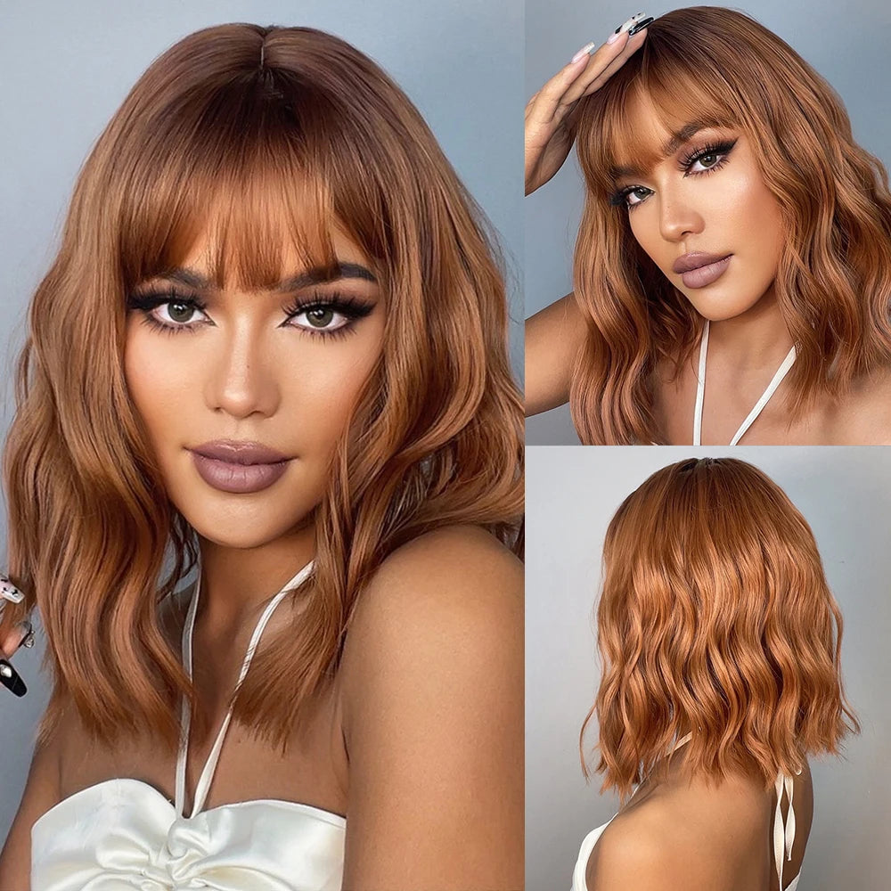 Red Copper Ginger Synthetic Wigs