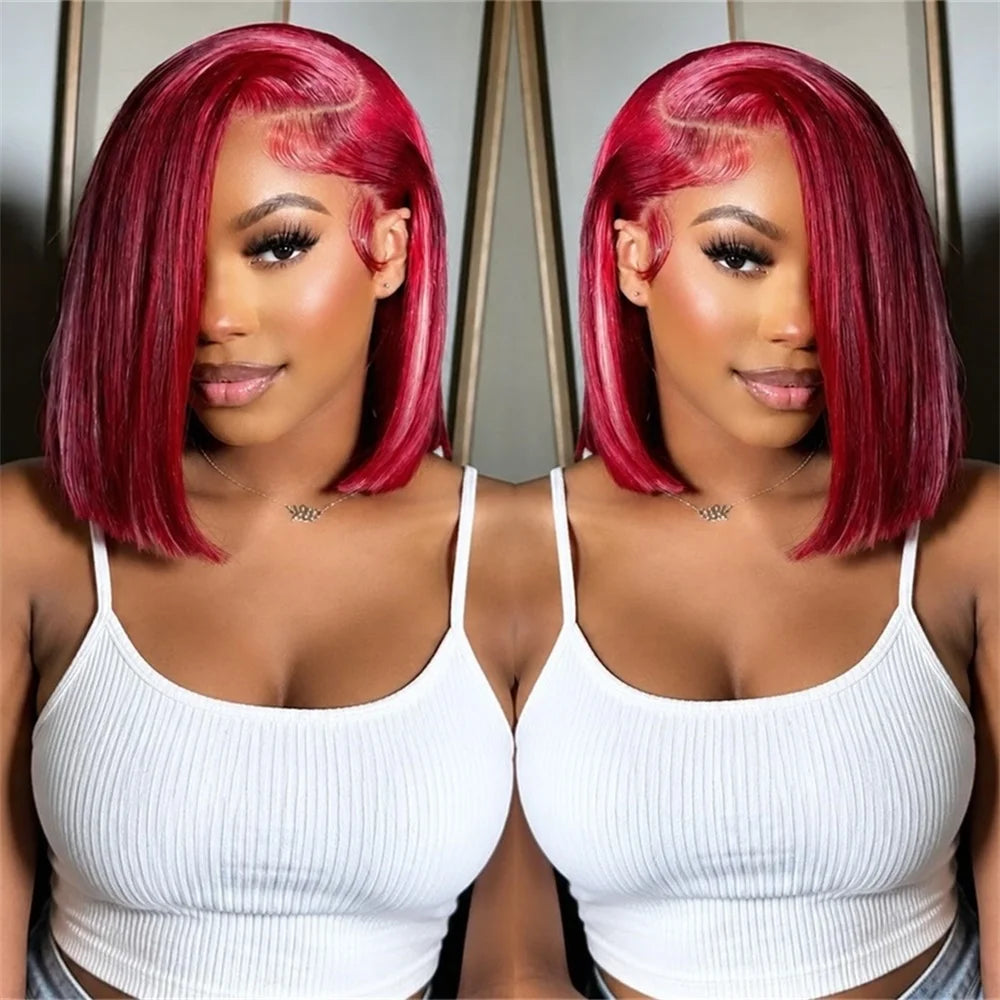 Burgundy 99j Bob Wigs Human Hair