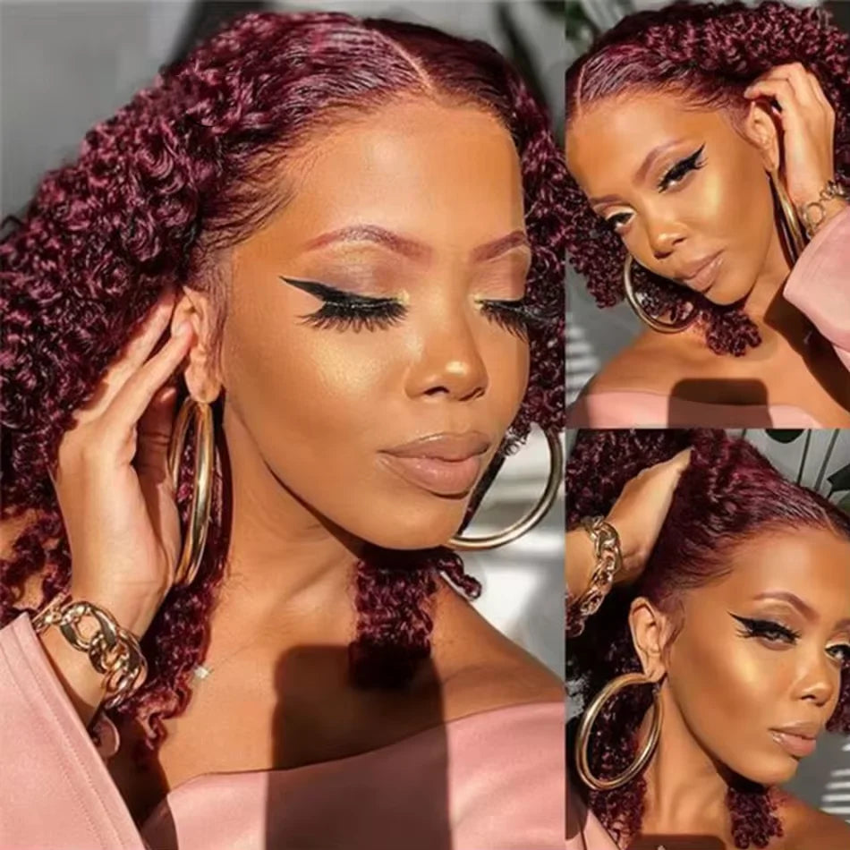 13x4 Bob Wigs 99J Burgundy