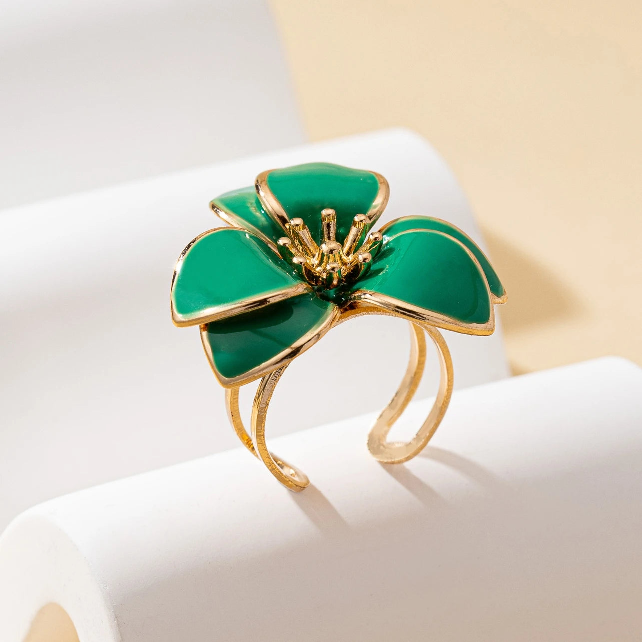 Open Ring with Flowers