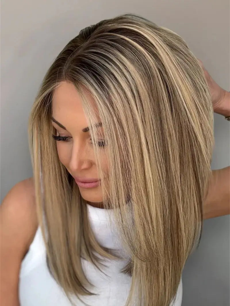 Ombre Brown Blonde bob Wig