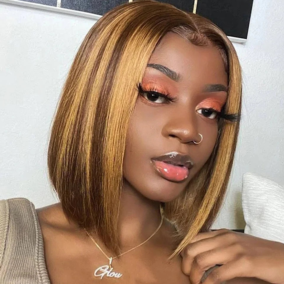 Burgundy 99J  HD Transparent Short Bob