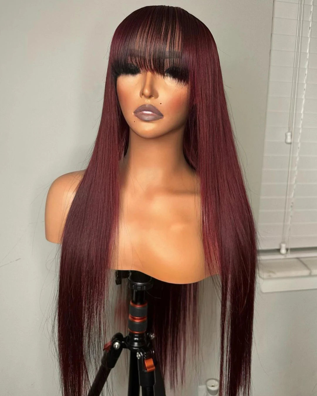 Burgundy Soft 26“Long Silky