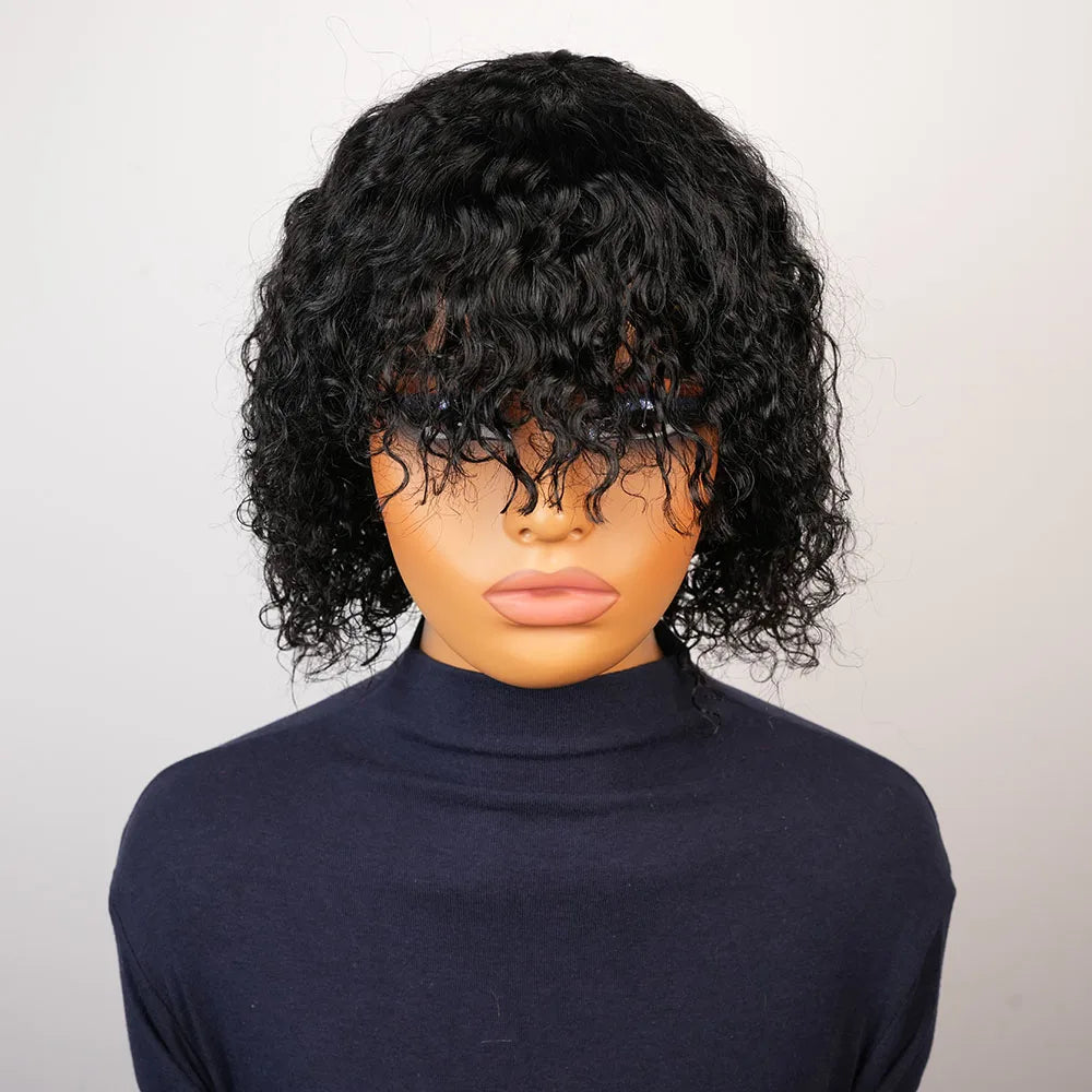 Kinky Curly Human Hair Wig
