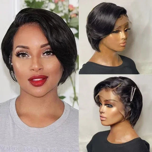 13x4 Lace Front Pixie Cut Bob Wig