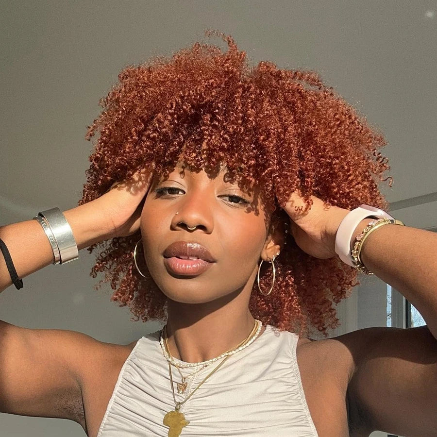 Orange Ginger Short Kinky Curly