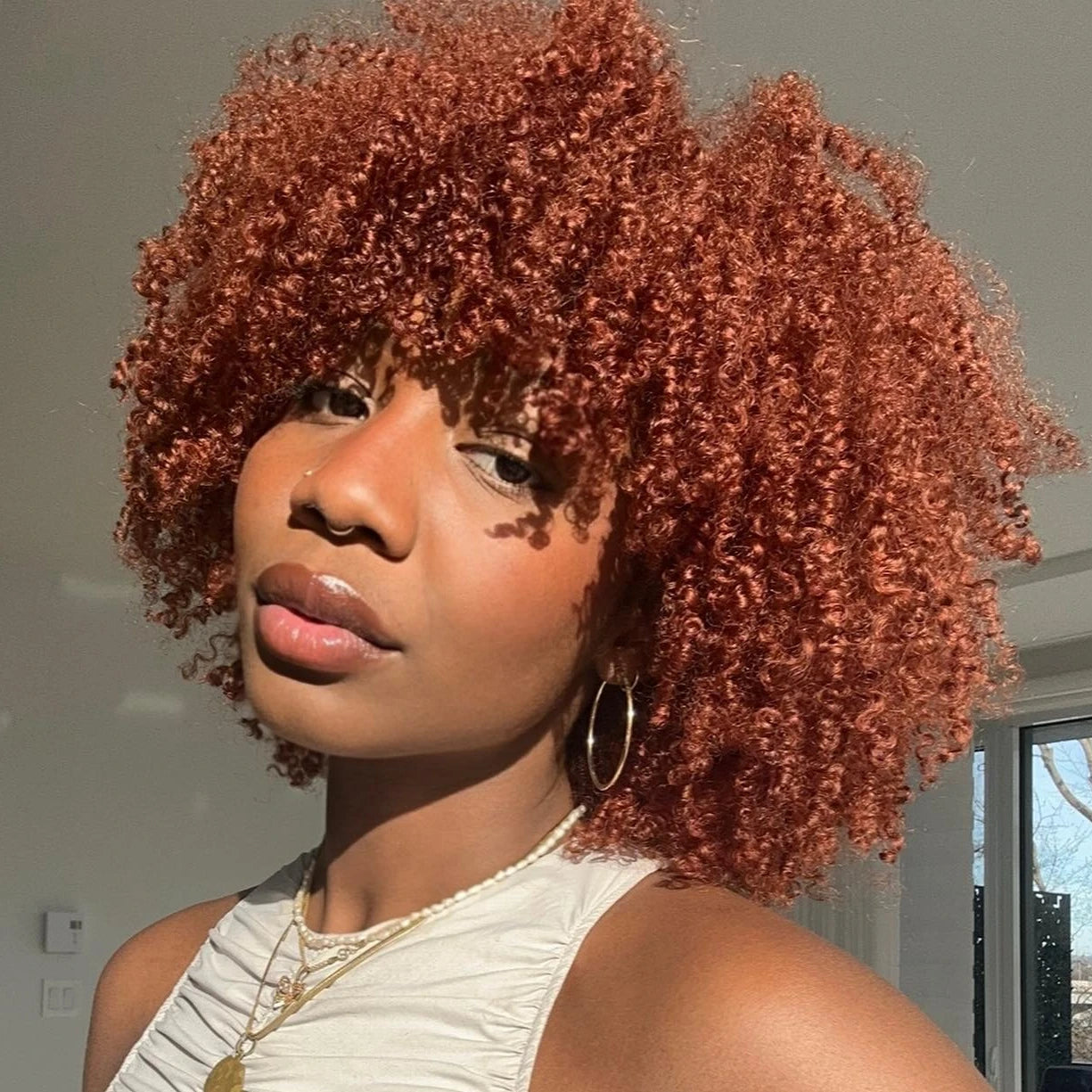 Orange Ginger Short Kinky Curly