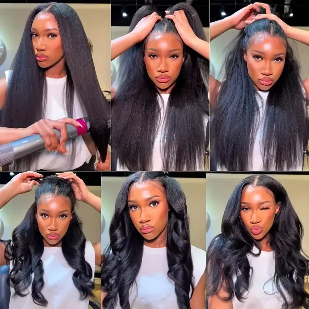 Geeta Kinky Straight Drawstring Wig