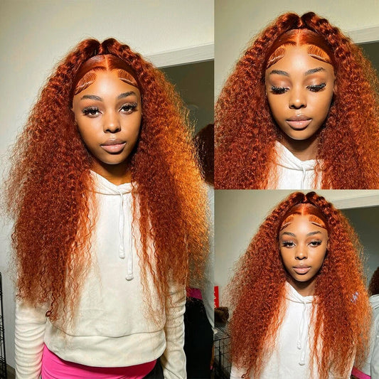 Curly Orange Ginger Human Hair