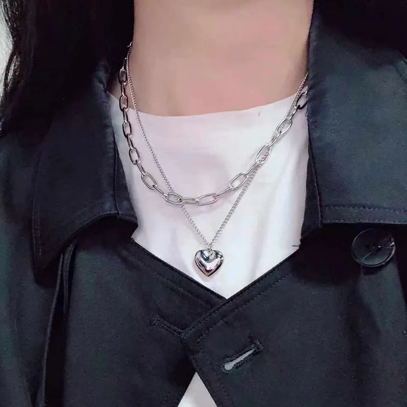 Vintage Necklace on Neck