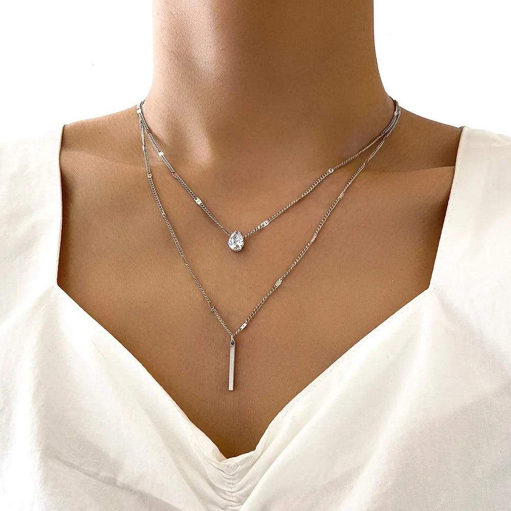 Vintage Necklace on Neck