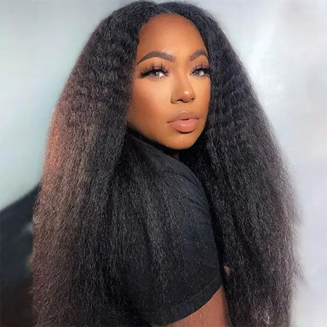 Kinky Straight Wig 4C Edges