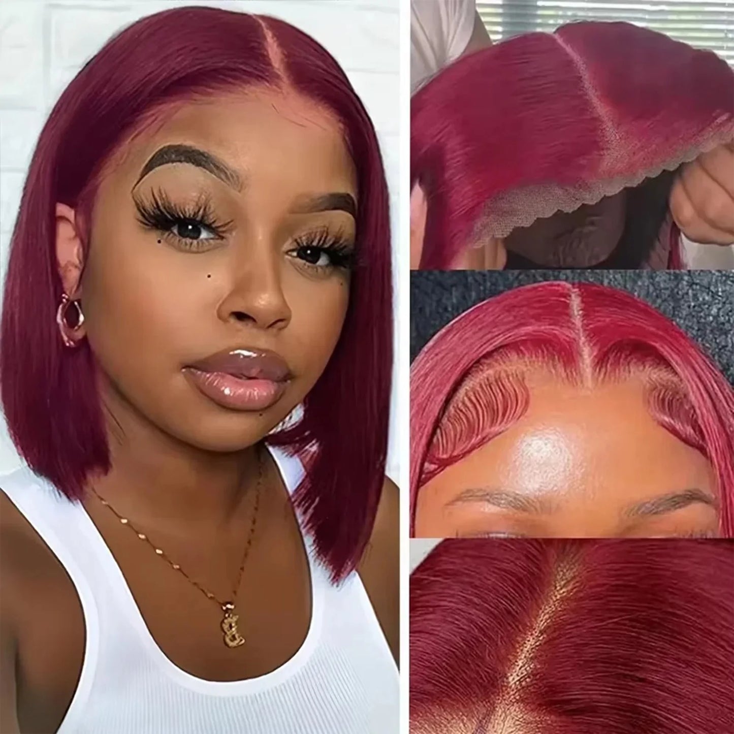 99J Burgundy Bob Wig