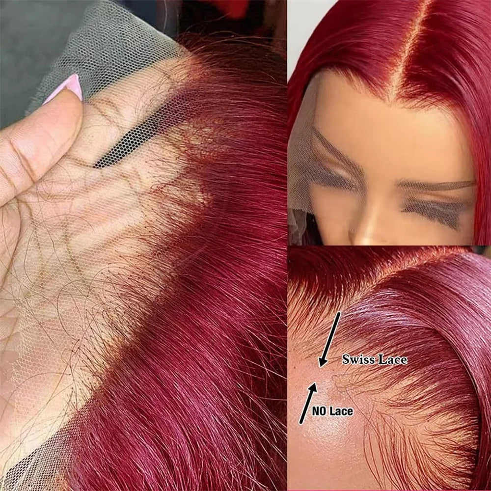 Burgundy 99j Bob Wigs Human Hair