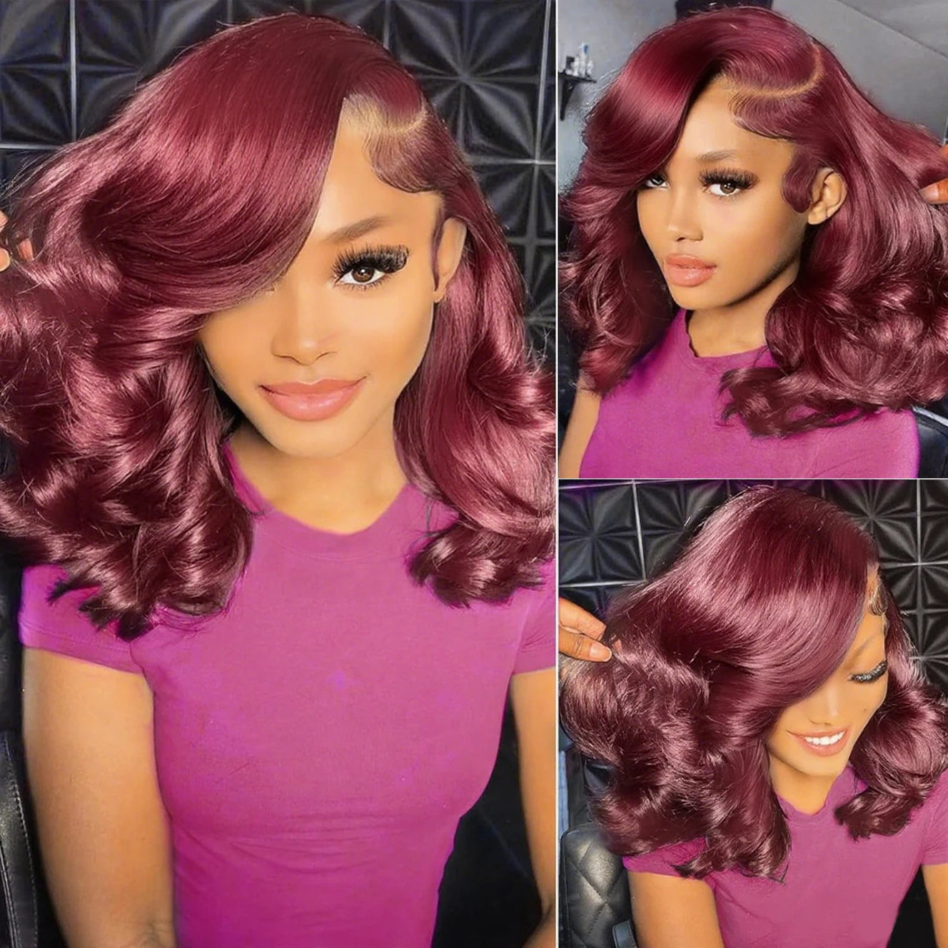 Burgundy Red 99J Short Bob