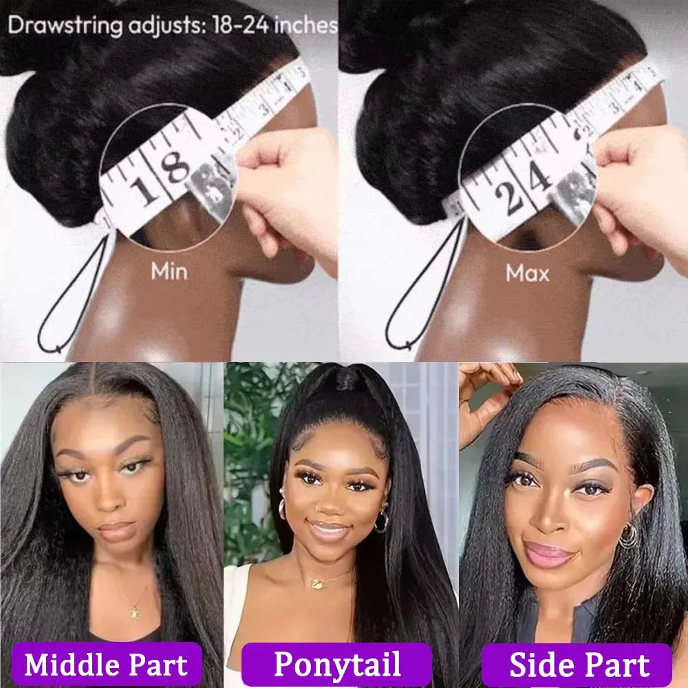 Geeta Kinky Straight Drawstring Wig