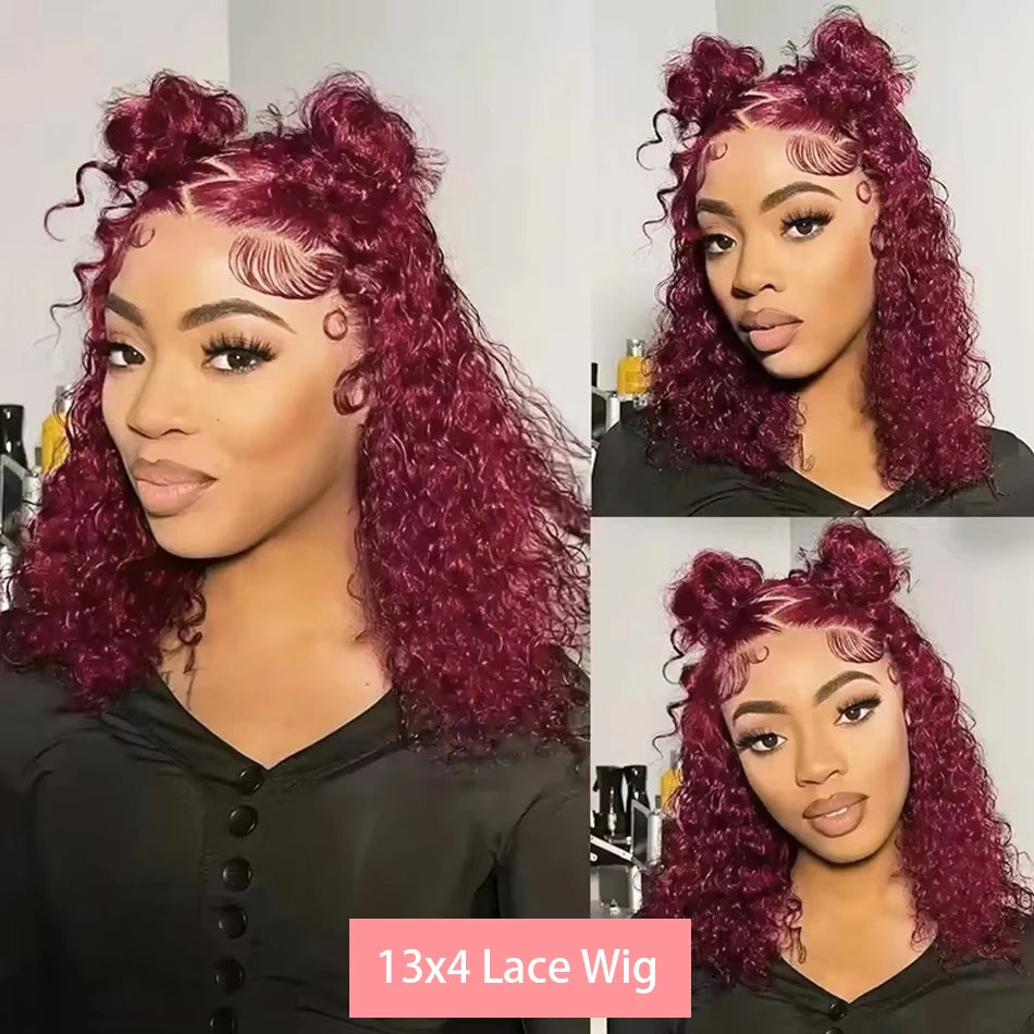 99J Burgundy Short Bob Wigs