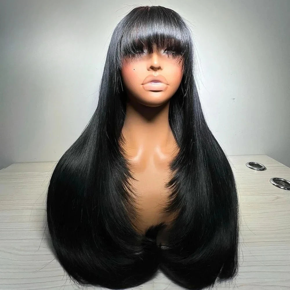 99J Burgundy Red Layered Lace Front Wig