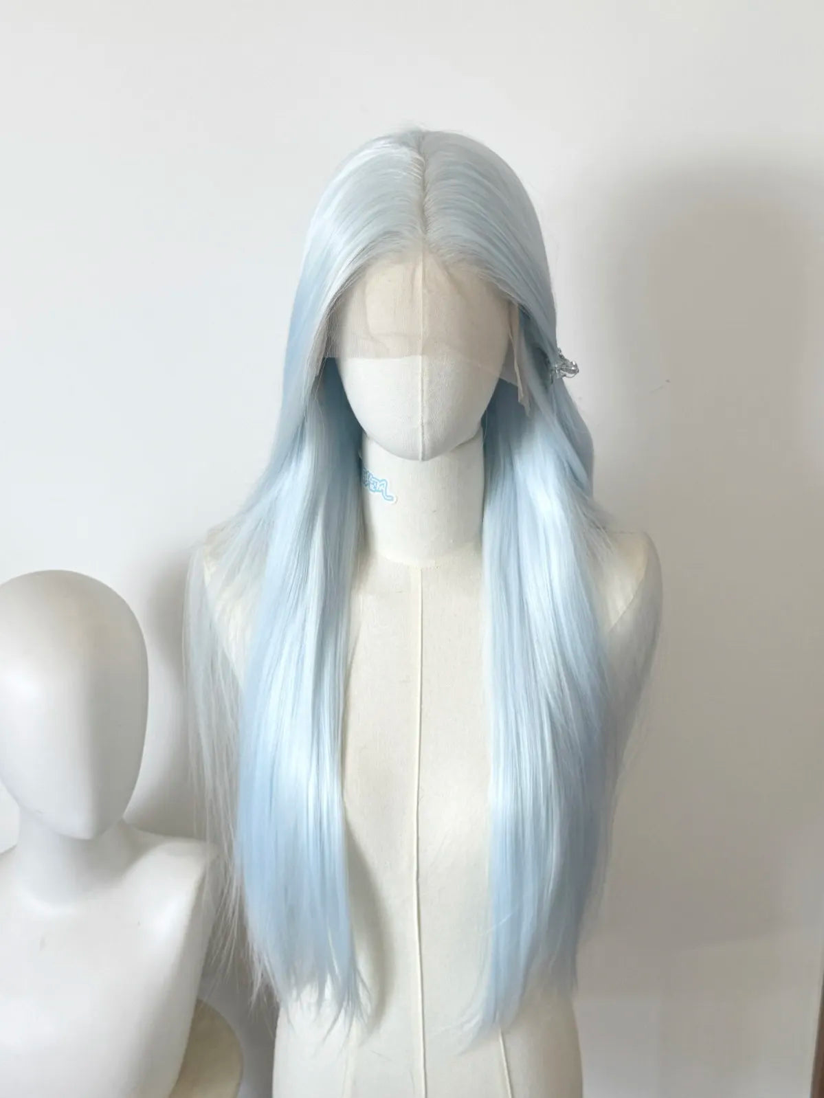 White Blue HD Lace Front Wig