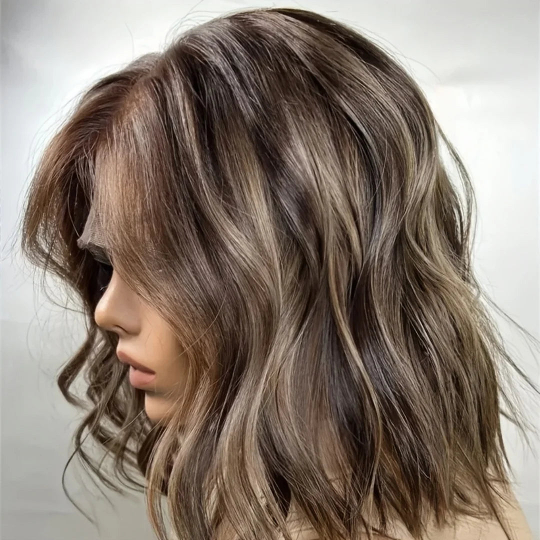 Bob 14inchSoft Highlight Brown Straight