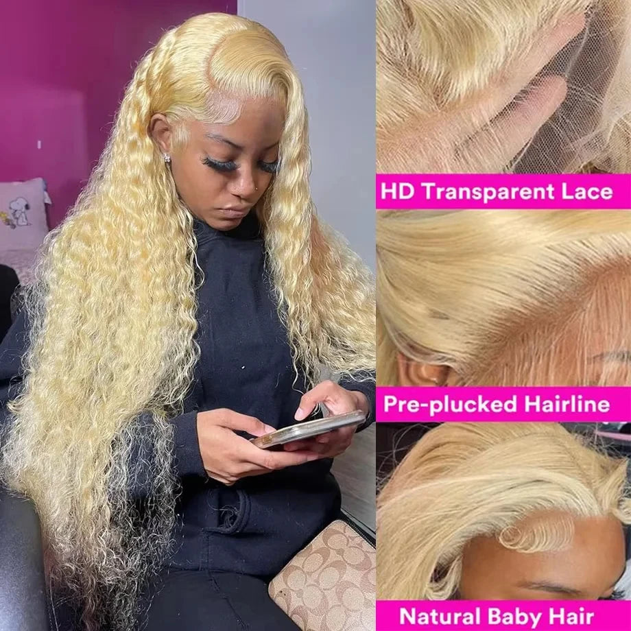 13x6 HD Lace Frontal 613 Blonde Deep