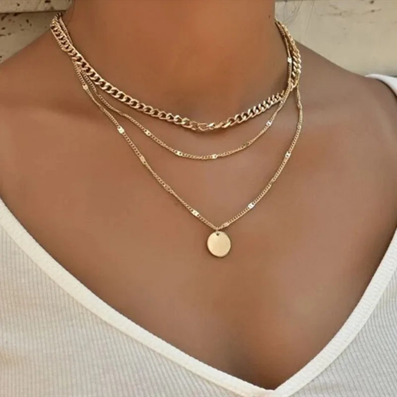 Vintage Necklace on Neck