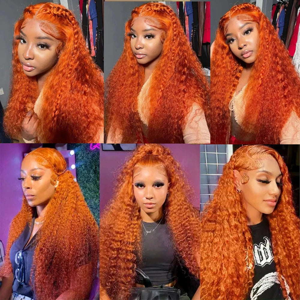 Curly Orange Ginger Human Hair