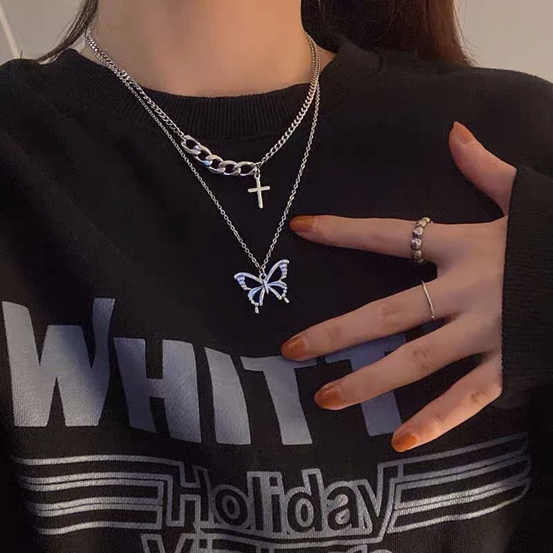 Vintage Necklace on Neck