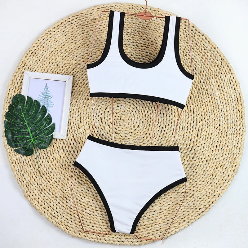 Ribbed Two-piece Swim Suits