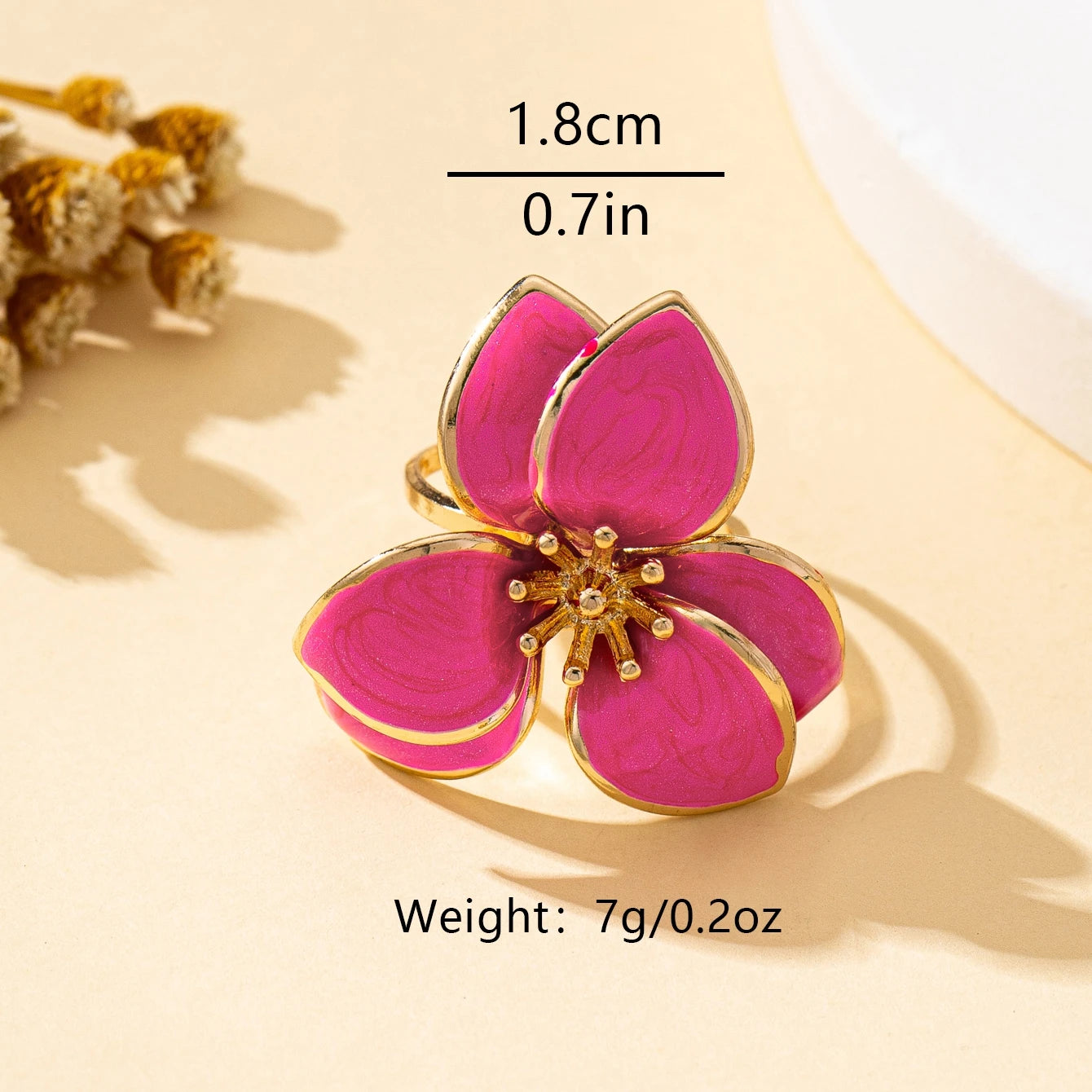 Open Ring with Flowers