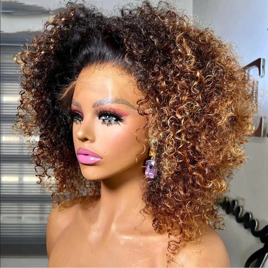 Bob Soft 16“Ombre Blonde Brown Kinky Curly