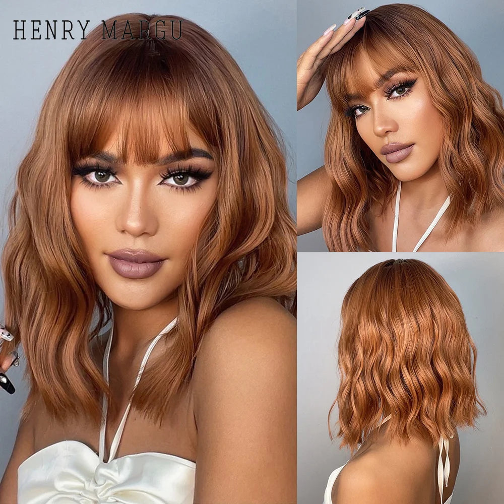 Red Copper Ginger Synthetic Wigs