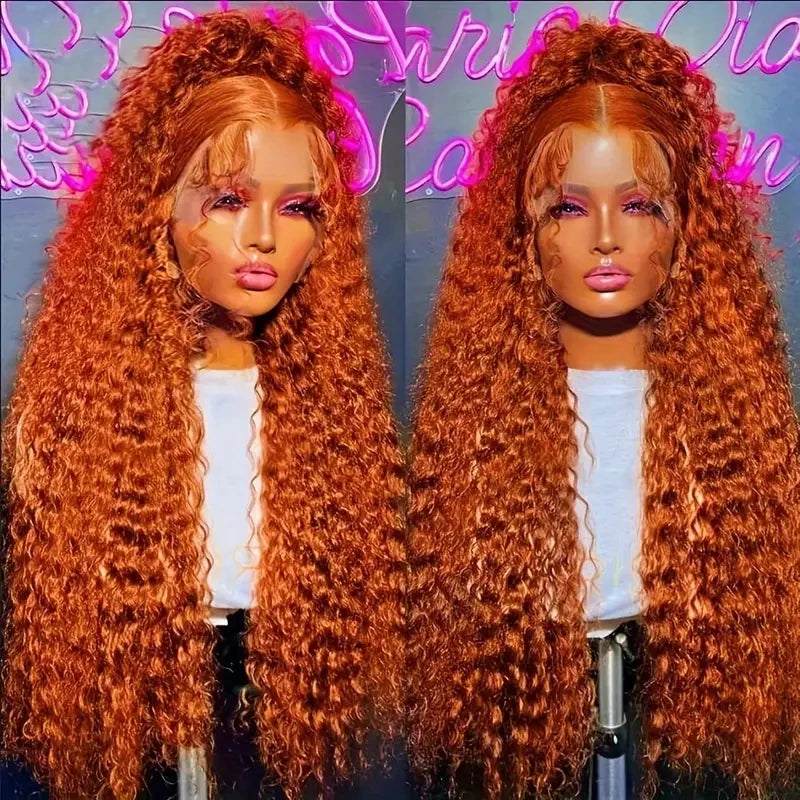 Curly Orange Ginger Human Hair