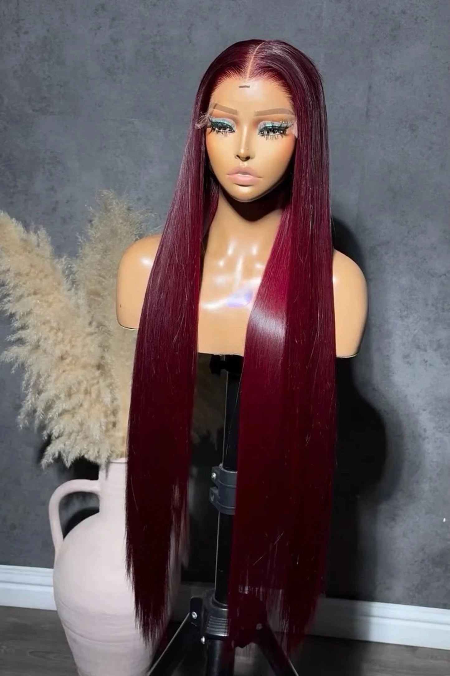 99J Red Burgundy Color Straight