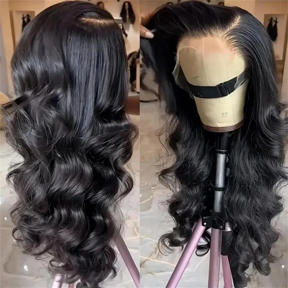 Ombre Ash Blonde With Dark Roots Natural Wave Hair