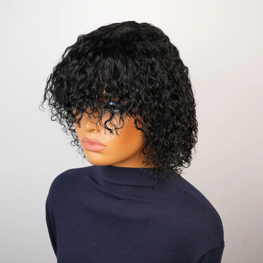 Kinky Curly Human Hair Wig