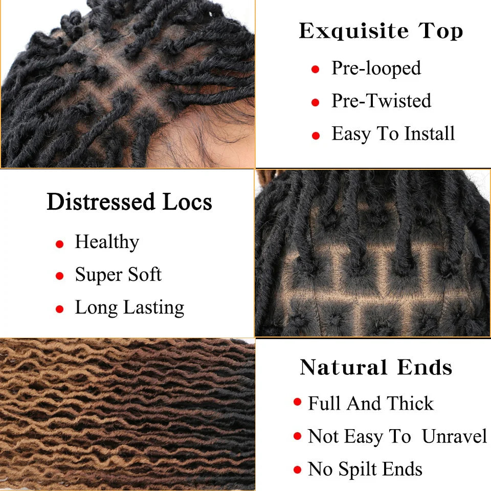 Ombre Faux Locs Wig